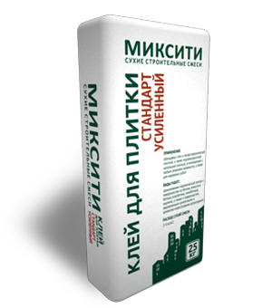 Клей для плитки МИКСИТИ СТАНДАРТ УСИЛЕННЫЙ